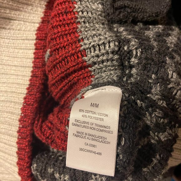 🆕 Wind River Grey and Red Knit Zip Up Sweater - Women’s Size Medium - Picture 8 of 9